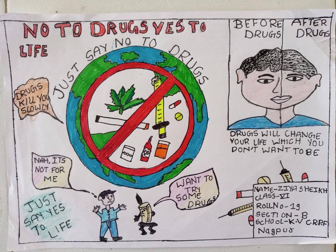 EASY Poster Making On Drug Abuse|Anti Drug Poster|Short Video #shorts -  YouTube